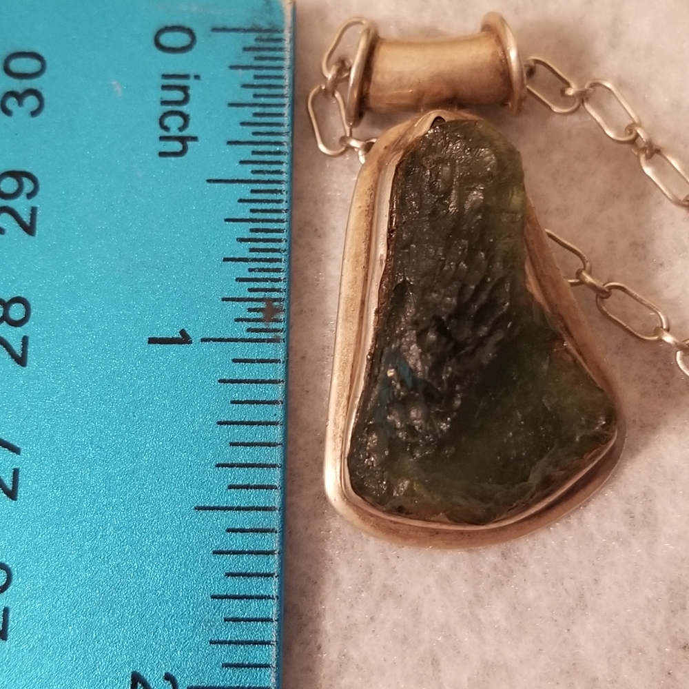 Green Necklace pendant - listed by OS as Moldavite